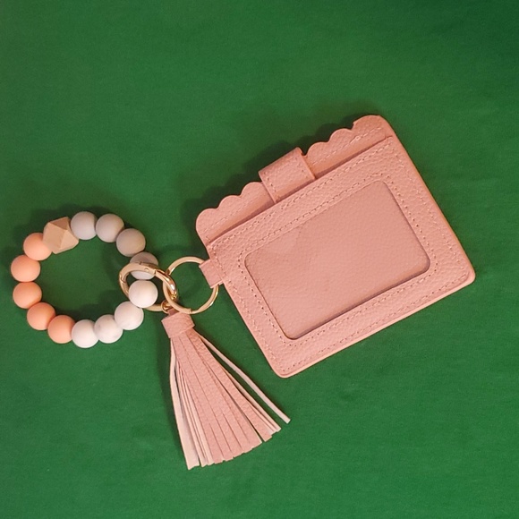 Light Pink Wristlet Card Holder - Picture 2 of 3